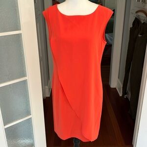Ann Taylor Coral dress right above the knee length.